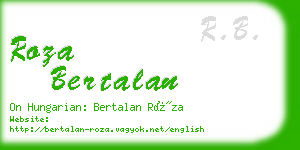 roza bertalan business card